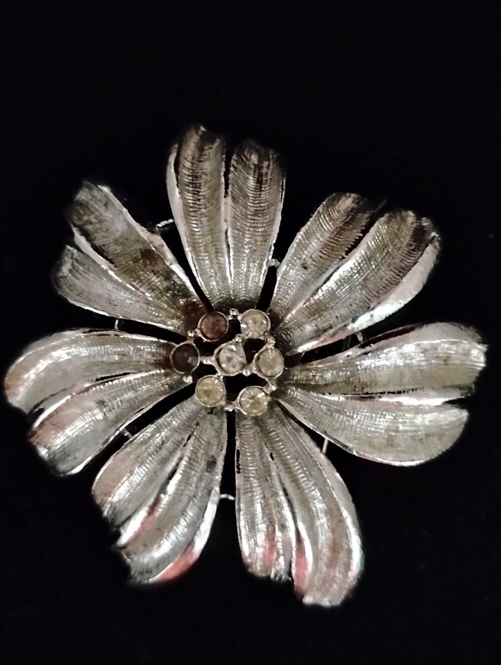 Silver Flower Brooch - Silver Floral Pin